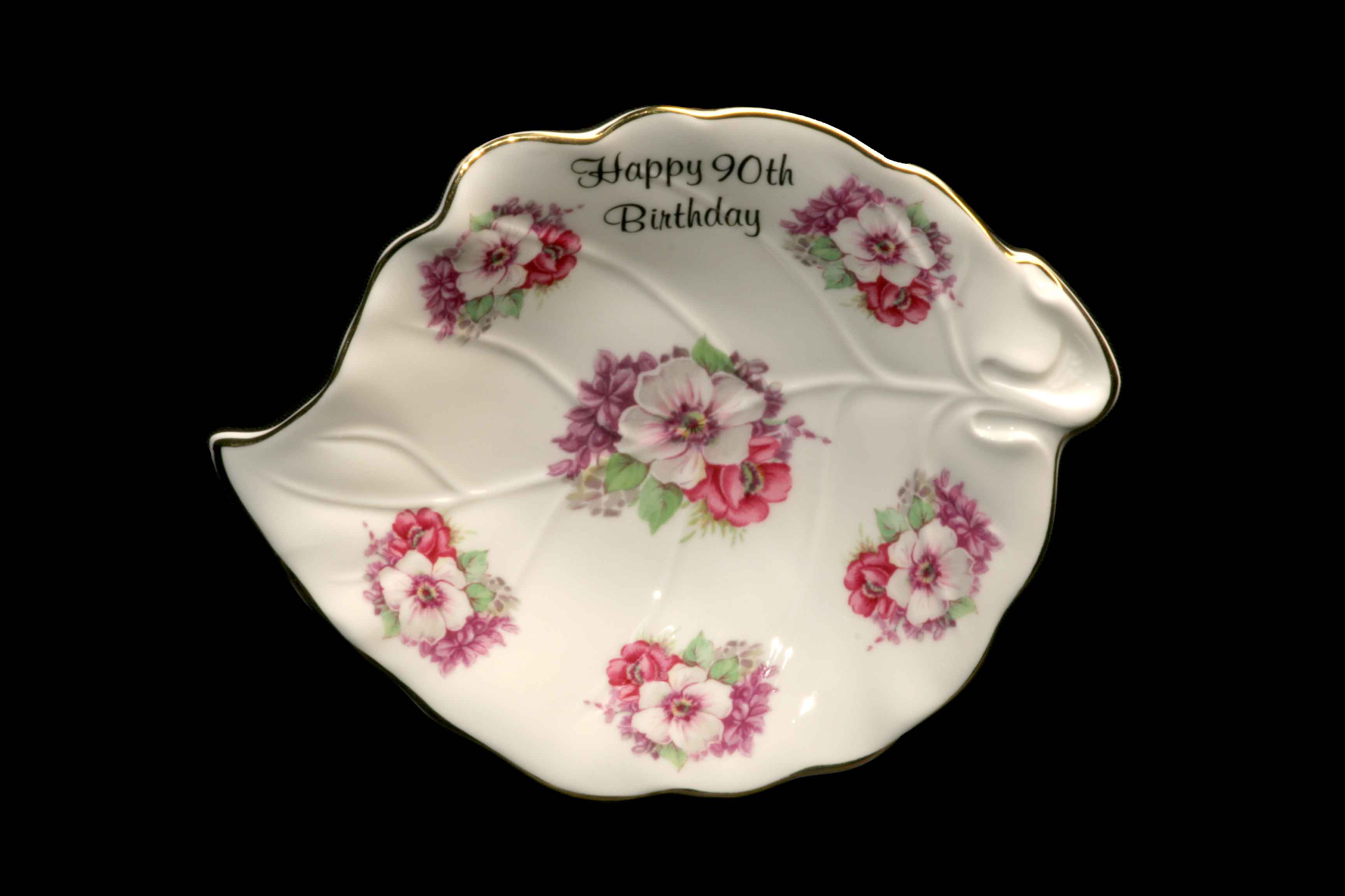 Marlborough 90th birthday leaf dish - Click Image to Close